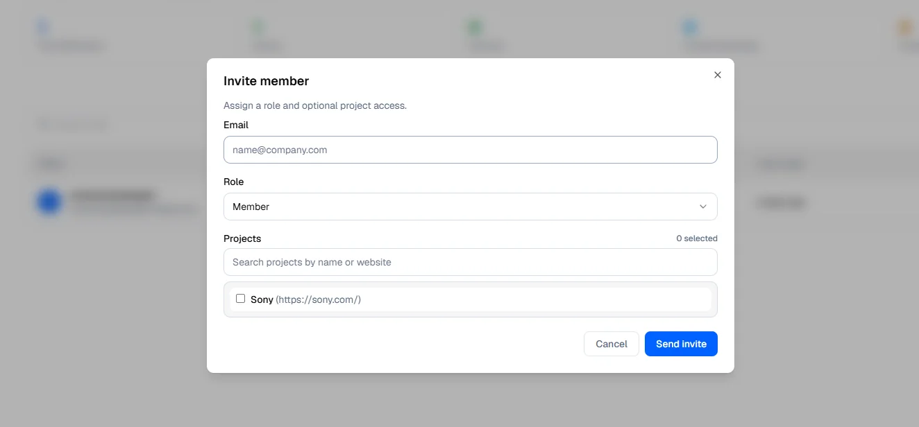 Les membres d'un espace de travail et leurs rôles.